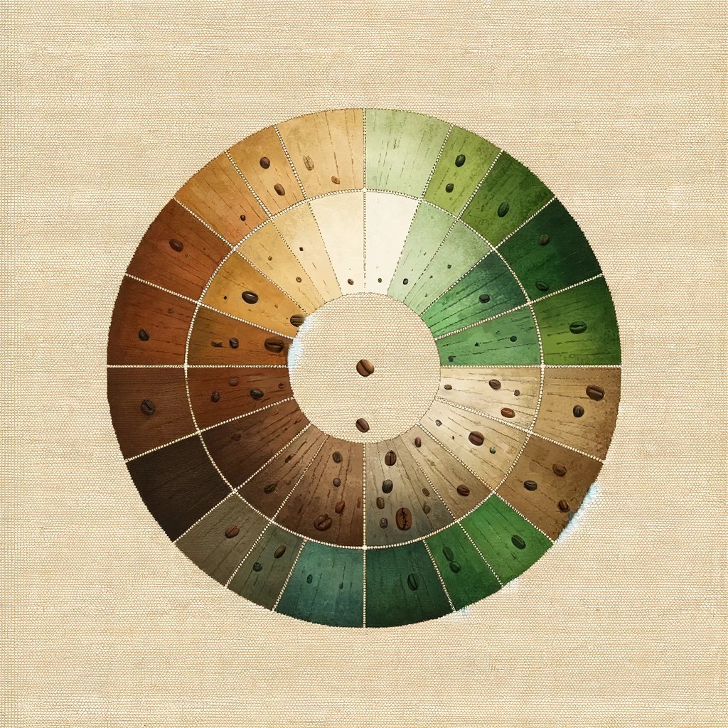 Coffee sensory chart wheel